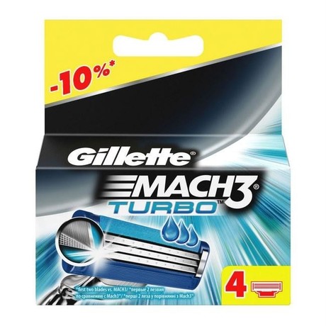 Лезвия бритвенные GILLETTE Mach-3 Turbo, 2 шт.