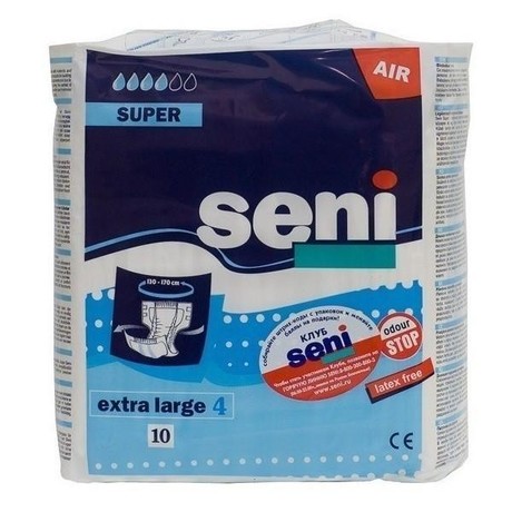 Подгузники для взрослых SUPER SENI AIR TRIO Extra Large, 10 шт.
