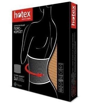Пояс-корсет HOTEX "3 в 1" для похудения размер универсальный (беж.)