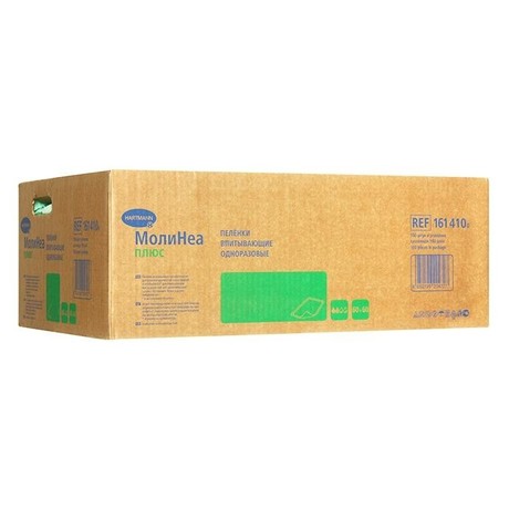 Пеленка MOLINEA PLUS D впитывающие одноразовые 60см х 60см, 100 шт.