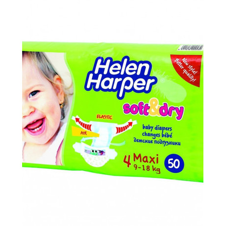 Подгузники HELEN HARPER Soft&Dry Maxi (9-18кг), 50 шт.