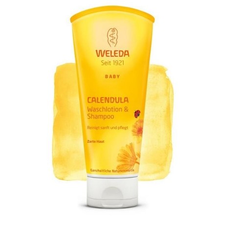 Шампунь-гель детский WELEDA с календулой для волос и тела 200 мл