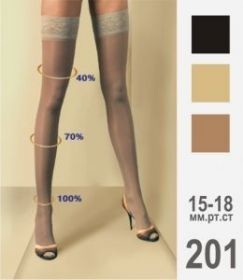 Чулки антиварикозные 15-18мм размер (беж.) №4 (арт. 201)