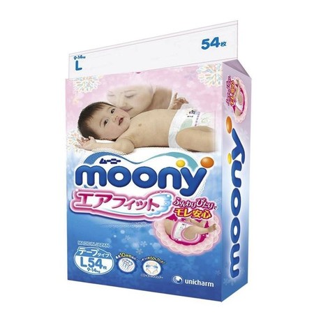 Подгузники MOONY L (9-14 кг), 54 шт.