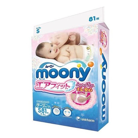 Подгузники MOONY S (4-8 кг), 81 кг