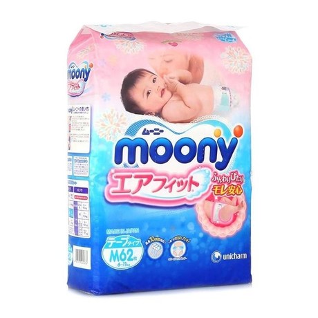Подгузники MOONY M (6-11 кг), 62 шт.