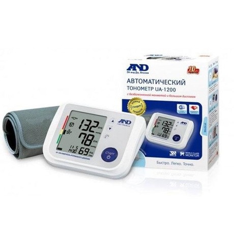 Тонометр AND UA-1200 (автомат с адаптером, манжетой и больш. дисплеем)
