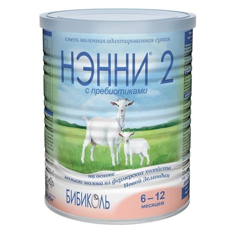 Смесь молочная НЭННИ-2 на козьем молоке (6-12мес.) 400 г с пребиотиками