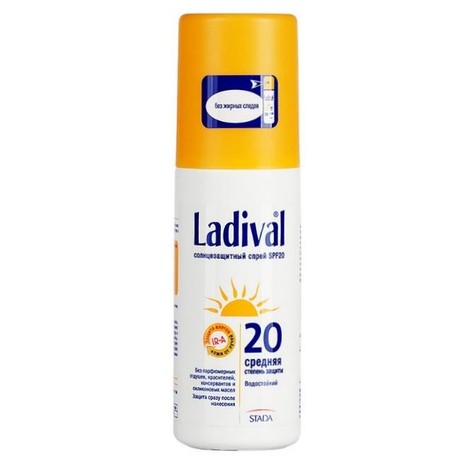 Спрей ЛАДИВАЛЬ солнцезащитный SPF-20 150 мл
