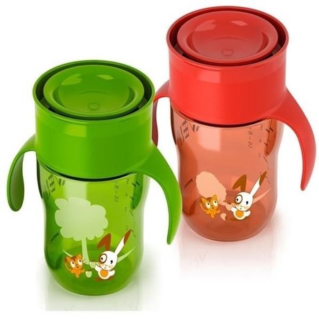 Поильник AVENT кружка с  клапаном 260 мл (с 12мес.) (арт. 83442) (гол-роз.)