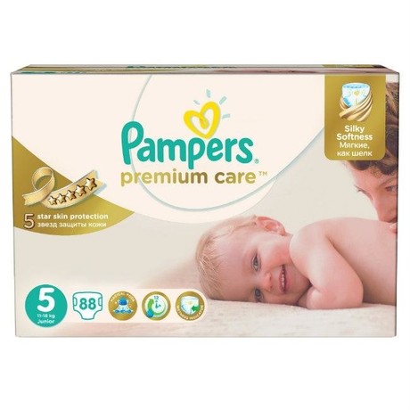 Подгузники PAMPERS Premium Care Junior (11-25кг), 88 шт.