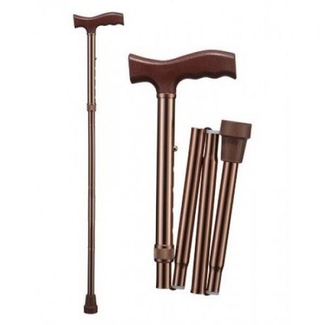 Трость опорная WR-412 складная с Т-обр. рукояткой "бронза"
