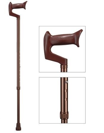 Трость опорная WR-415 с контурной ручкой "бронза"