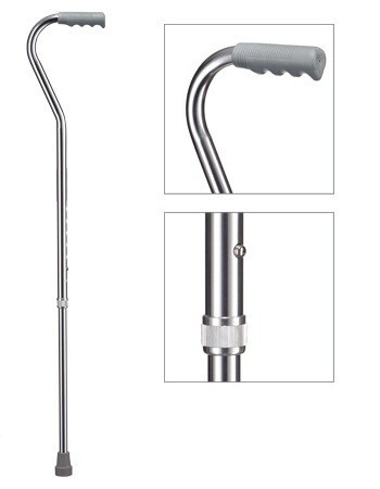 Трость опорная WR-417 со смещенным центром тяжести "серебро"