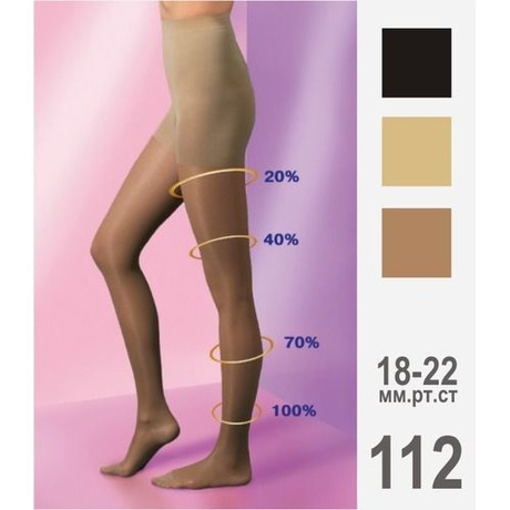 Колготы а/варикозные (1 кл.ком.) 18-22мм (беж.) №6 (арт. 112)