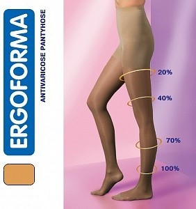 Колготы ERGOFORMA компрессионные 1-кл. (18-22мм) женские прозрачные разм. 2 (кор.) (арт. 112)