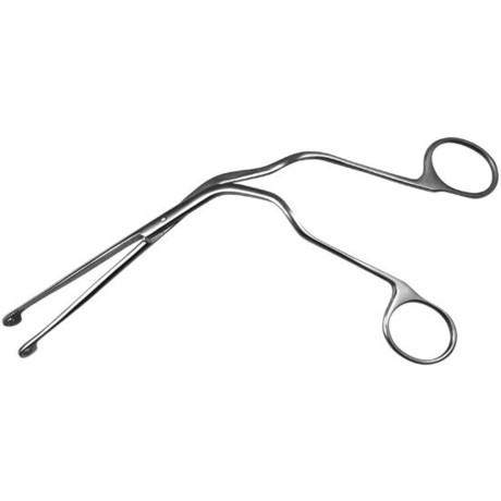 Щипцы гортанные для тампонирования горла и глотки малые 165мм (арт. Щ-27)