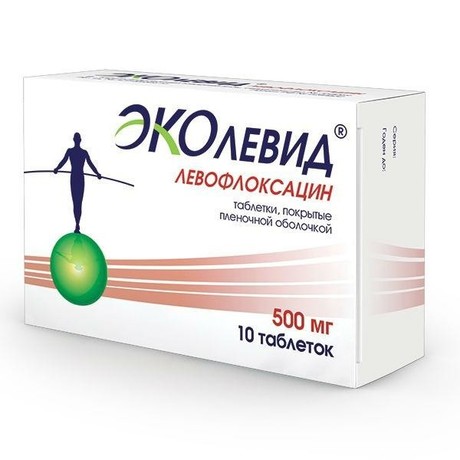 Эколевид таблетки 500 мг, 10 шт.