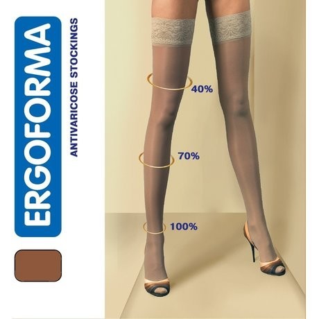 Чулки антиварикозные (1кл. ком.) 18-22мм размер (беж.) №1 (арт. 211)