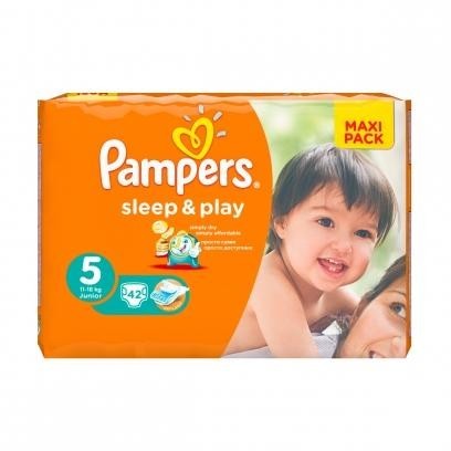 Подгузники PAMPERS Sleep & Play Junior (11-18кг), 42 шт.