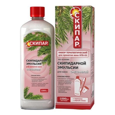 Набор косметический СКИПАР терапевтический эмульсия скипидарная смешная 1л для ванн НТВ-03