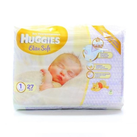 Подгузники ХАГГИС Elite Soft (3-5 кг), 27 шт.