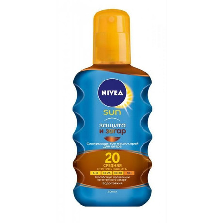 NIVEA Sun спрей-масло солнцезащитное и загар SPF-20 200 мл