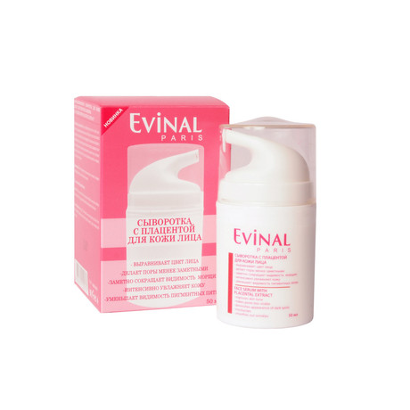 Сыворотка ЭВИНАЛЬ для лица с экстрактом плаценты омолаживающая 50 мл