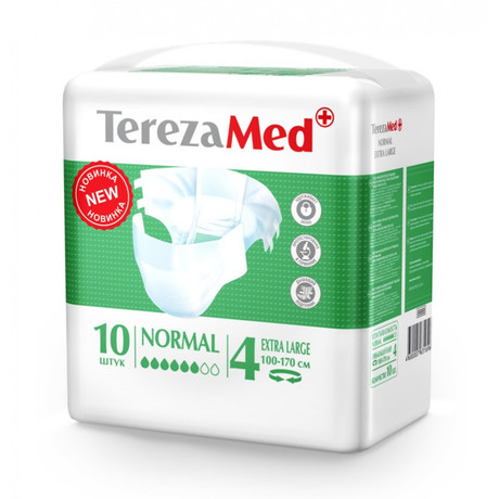 Подгузники для взрослых TEREZA MED Normal Extra Large, 10 шт.