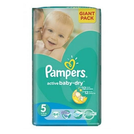 Подгузники PAMPERS Active baby Junior (11-18кг), 64 шт.