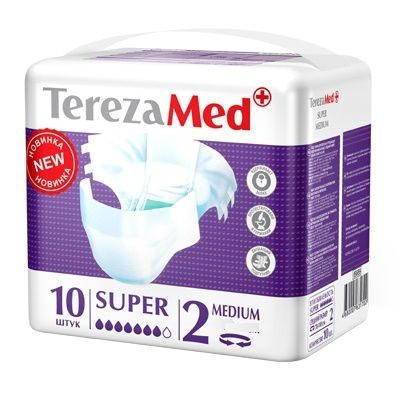 Подгузники для взрослых TEREZA MED Super Medium, 10 шт.