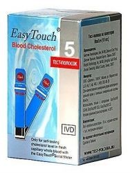Тест-полоска EASY TOUCH холестерин, 5 шт.
