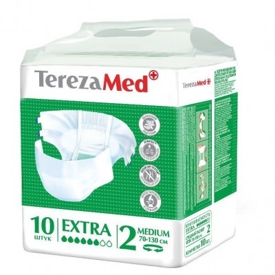 Подгузники для взрослых TEREZA MED Normal Extra Medium, 10 шт.