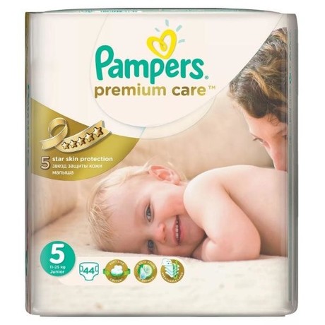 Подгузники PAMPERS Premium Care Junior (11-18кг), 44 шт.
