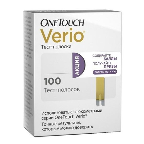 Тест-полоска ONE TOUCH Verio IQ, 100 шт.