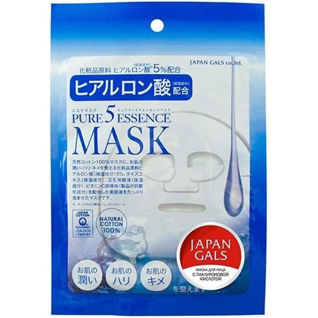 Маска косметическая JAPAN GALS Pure 5 Essential с гиалуроновой кислотой, 7 шт.