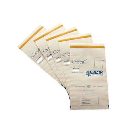 Пакет СтериТ самоклеящиеся бумажные  влагопрочные 230 х 280, 100 шт.