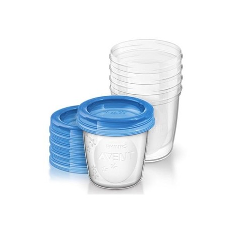 Контейнер AVENT с крышками для хранения питания, 5 шт.  180 мл (арт. 619/05)