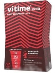 Витайм Боди Скульптор + линолевая кислота коктейль с шоколадно-карамельным вкусом САШЕ 25г, 5 шт.