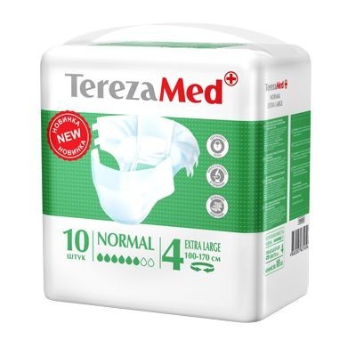 Подгузники для взрослых TEREZA MED Normal Extra XL, 10 шт.