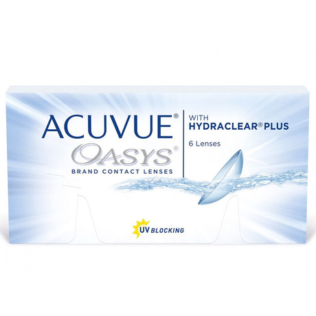 Линзы ACUVUE OASYS WITH HYDRACLEAR PLUS  (6 дней) BC 8.4  контактные мягкие корриг. (-0,75)