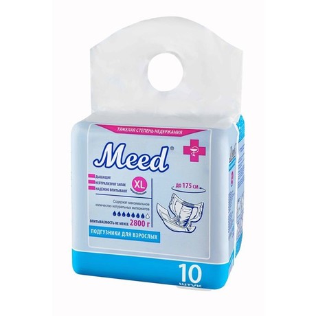 Подгузники для взрослых MEED разм. XL (150-170см), 30 шт.