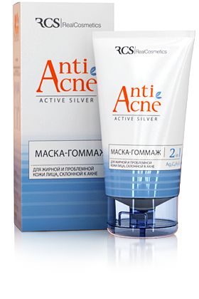 Маска косметическая Royal Cream Stone (RCS) Anti Acne гоммаж для жирной и проблемной кожи лица 150мл