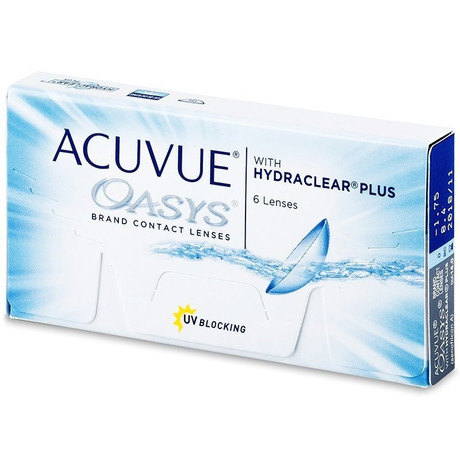 Линзы ACUVUE OASYS WITH HYDRACLEAR PLUS  (6 дней) BC 8.8  контактные мягкие корриг. (-5,00)