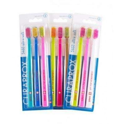 Набор CURAPROX Ultra Soft CS 5460/3 зубных щеток (белая+синяя+розовая) ультрамягкие