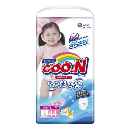 Подгузники-трусики GOON для девочек (9-14 кг), 44 шт.