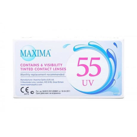 Линзы MAXIMA 55 Comfort Plus pk 6 Dia 14.2 BC 8.6 контактные мягкие корриг. (-6,00)