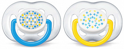 Соска-пустышка AVENT BPA-Free силиконовая free flow (6-18 мес.), 2 шт. (арт. 180/27)