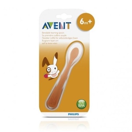 Ложка детская AVENT  для прикорма c силиконовой ручкой  (с 6 мес.) (арт. SCF 722/00)