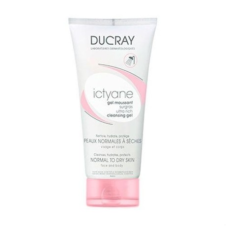 DUCRAY ICTYANE гель сверхпитательный очищающий для лица и тела, 200 мл